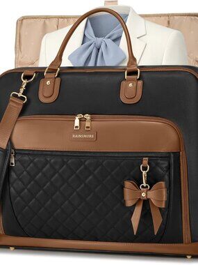 Garment Bag for Travel Womens Hanging Suit & Dress Travel Bag Foldable Garment D